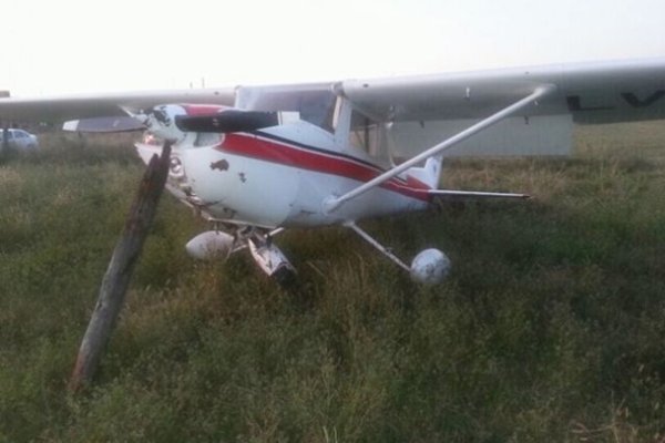 Sunchalense aterrizó su avioneta de emergencia en San Jerónimo