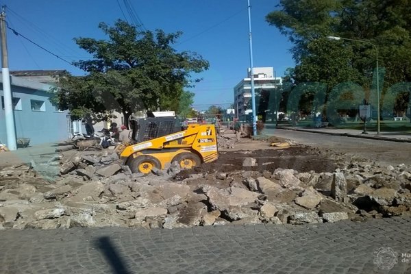 Trabajos de obras viales en diferentes sectores de la ciudad