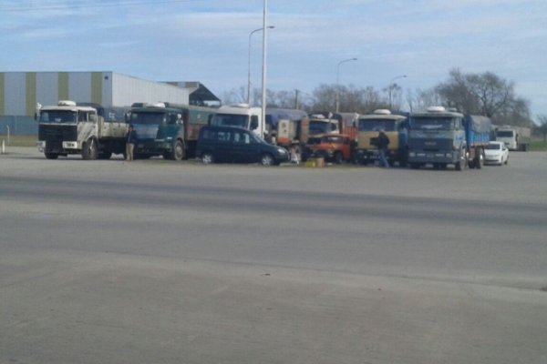 Paro de camioneros en la ciudad