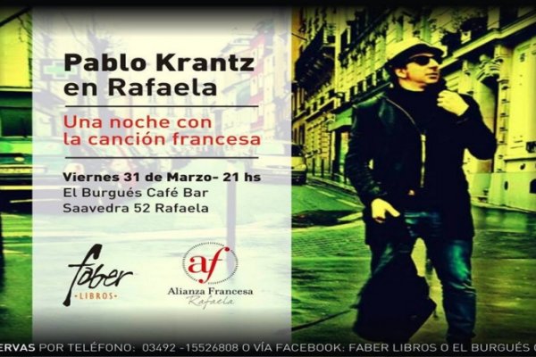 El músico Pablo Krantz se presenta en Rafaela