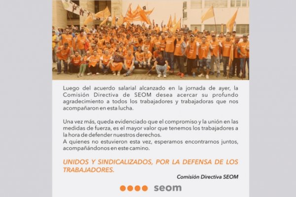 SEOM agradece a los trabajadores