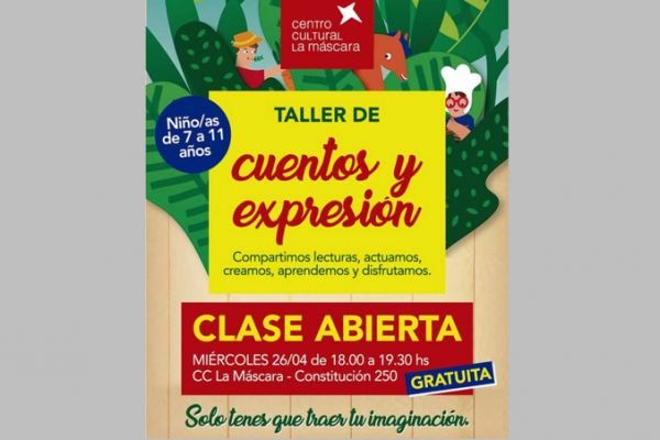 Clase abierta del Taller de cuentos y expresión en La Máscara