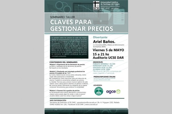 Seminario sobre Claves para gestionar precios