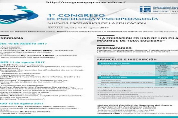 Primer Congreso de Psicología y Psicopedagogía