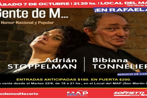 Adrián Stoppelman presenta en Rafaela ‘’Gente de M...’’