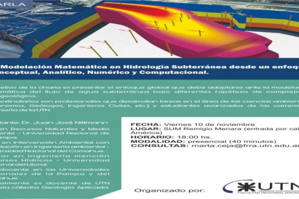 Charla: Modelación Matemática en Hidrología Subterránea