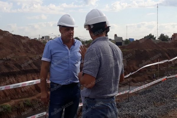 El intendente recorrió las obras del Canal Norte