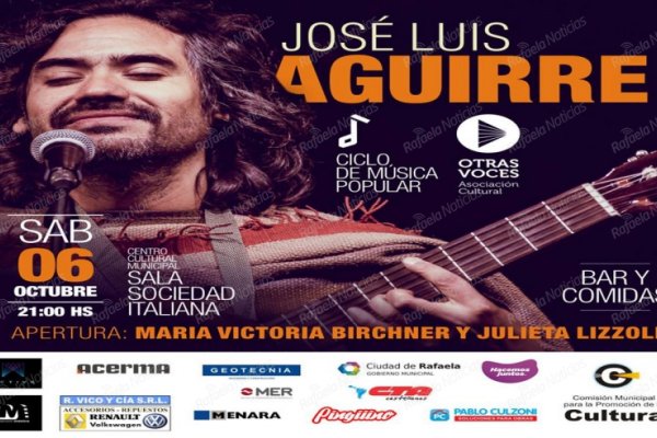 José Luis Aguirre y su música llegan a Rafaela