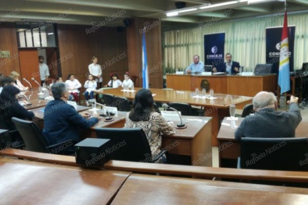 Alumnos de la escuela Moreno en el Concejo