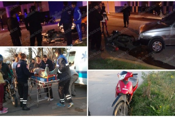 Dos motociclistas terminaron inconscientes en accidentes de tránsito