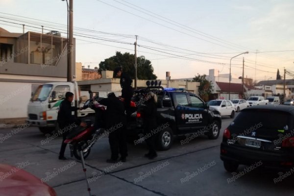 Choque de motos en Av. Roque Saenz Peña