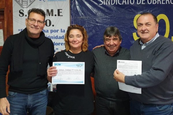 Darío Cocco en capacitación sindical en Chubut