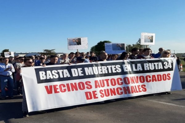 Sunchales: vecinos autoconvocados cortaron la Ruta 34 pidiendo seguridad vial