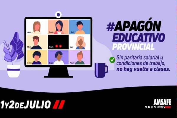 Docentes santafesinos harán un "apagón virtual