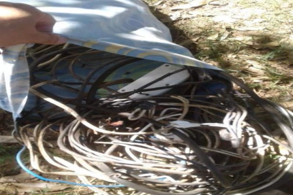 Se encontró con dos ladrones de cables