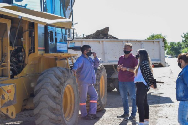 Darío Cocco recorrió la obra de la rotonda