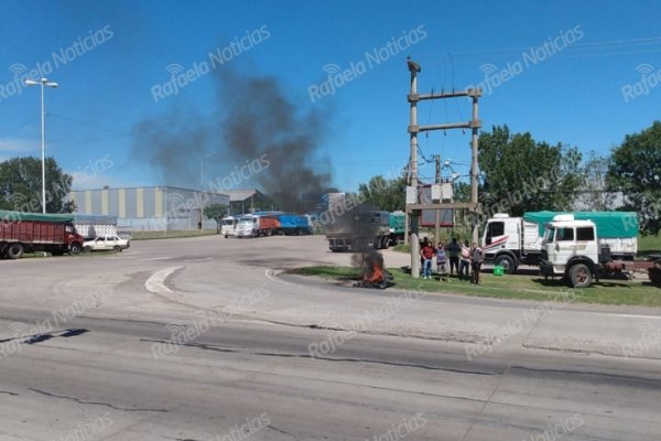 Movilización en el acceso a la ciudad