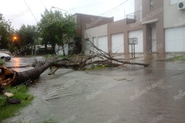 Fuerte temporal en Rafaela: En las últimas 24 Hs. cayeron 67 mm