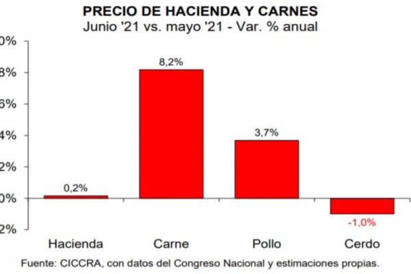 La carne aumentó ocho por ciento en el último mes