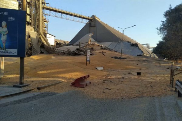 Derrumbe de un silo de la empresa Bunge