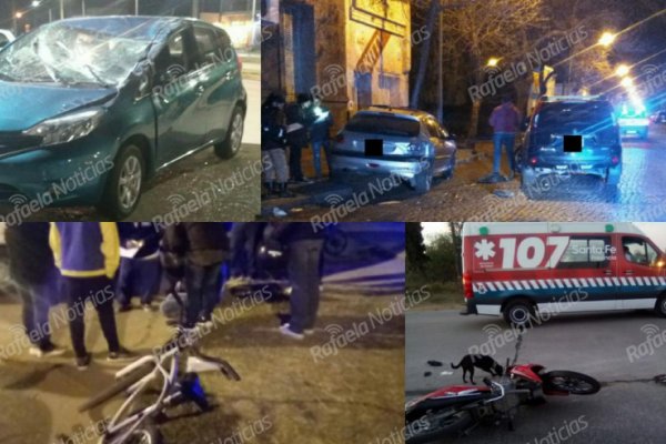 Tarde noche de furia  con varios accidentes en las calles de Rafaela