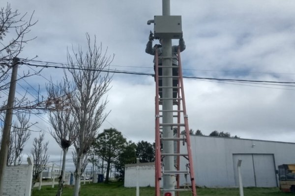 Avanza la instalación del sistema de video vigilancia en el area Industrial