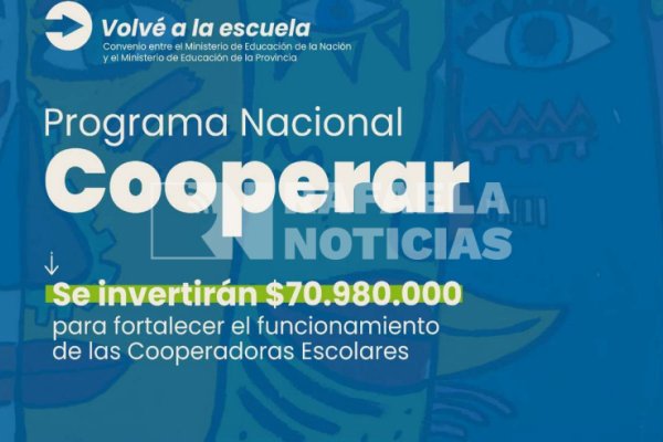 Las cooperadoras escolares reciben 70 mil pesos