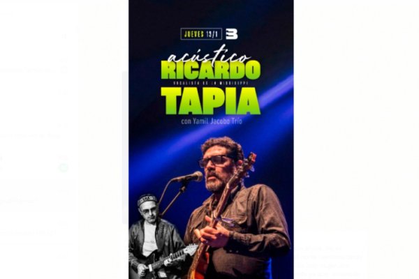 Ricardo Tapia, vocalista de la Mississippi en Rafaela