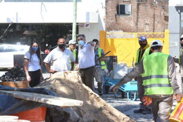 El Intendente recorrió las obras en Avda. Santa Fe