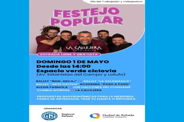 CGT festeja el 1° de mayo con un mega-recital al aire libre