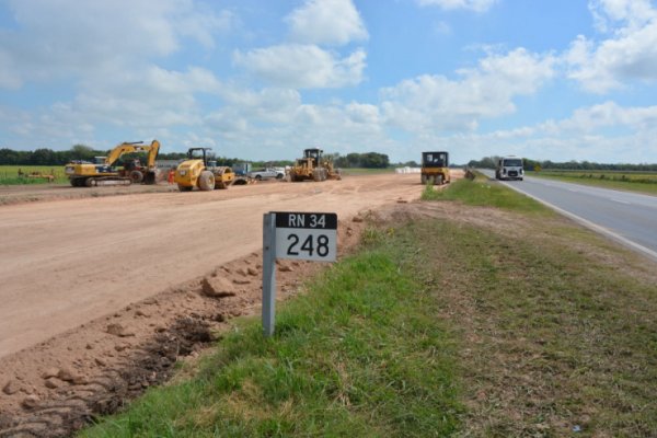 Reconversión en autopista de la Ruta 34: El tramo Angélica – Rafaela ya tiene un avance del 80%