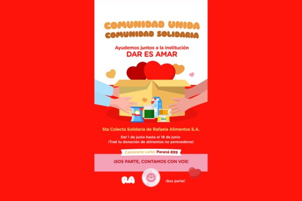 ¡Sos parte, contamos con vos!: Comienza la colecta solidaria de Rafaela alimentos