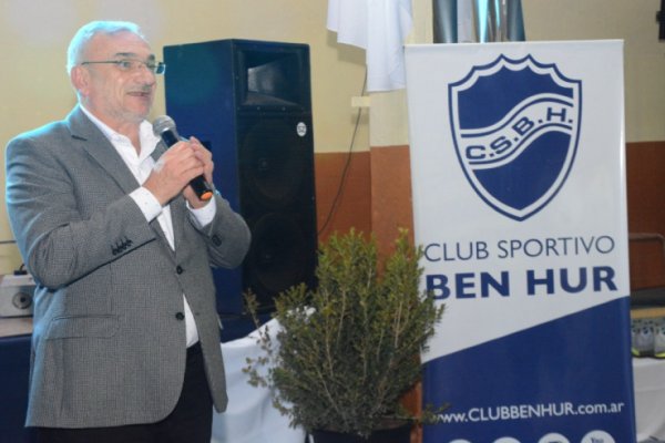 Calvo participó de los festejos del Club Ben Hur en su 82° Aniversario