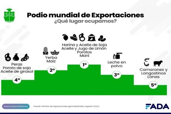 En seis meses la agroindustria exportó 31 mil millones de dólares