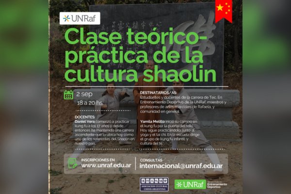 Clase teórica-práctica de la cultura Shaolin en la UNRaf