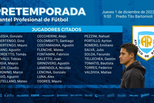 Atlético vuelve a los trabajos y confirmó sus convocados