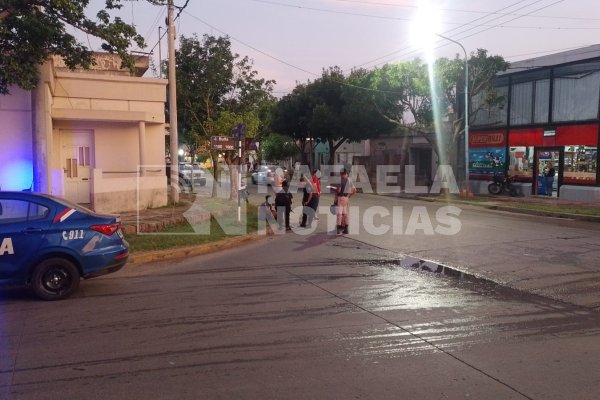 Dos motociclistas protagonizaron un accidente en Avda. Brasil