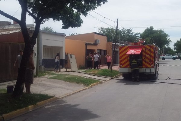 Susto por principio de incendio en una vivienda