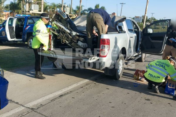 Transportaba una moto robada en una camioneta también robada