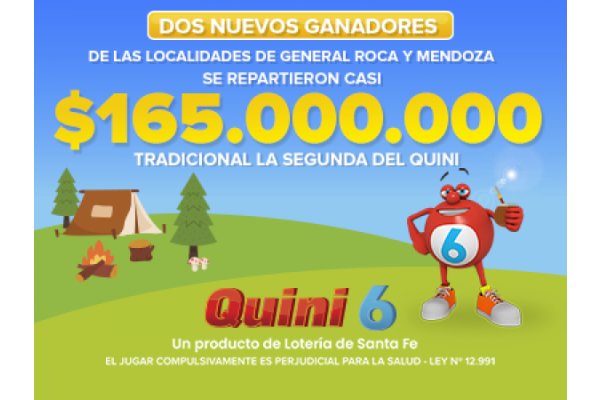 Dos apostadores se repartieron casi $165 millones en el Quini 6