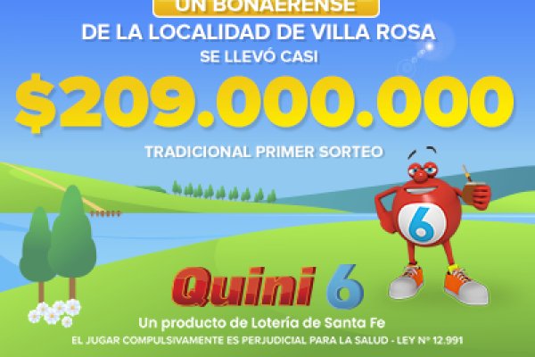 Un apostador se llevó casi $209 millones en el Quini 6