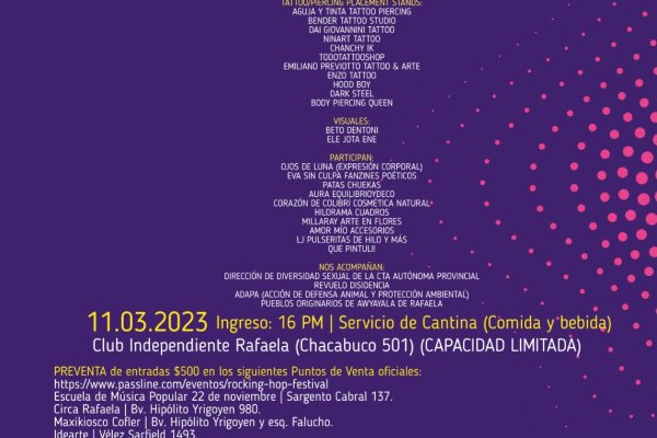 ROCKing Hop Festival: Se realizará una colecta solidaria el 11 de marzo