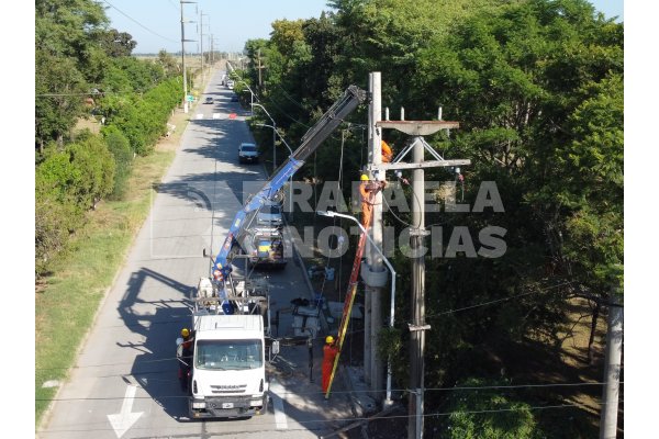 Energía eléctrica: intensos trabajos en la zona suroeste de Rafaela