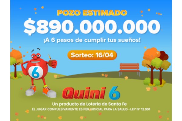 ¡Quini 6 vacante! Se viene un pozo de $890 millones estimados