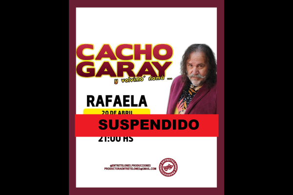 El show de Cacho Garay se suspendió en Rafaela