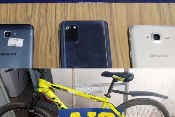 AIC recuperó 3 teléfonos robados y una bicicleta