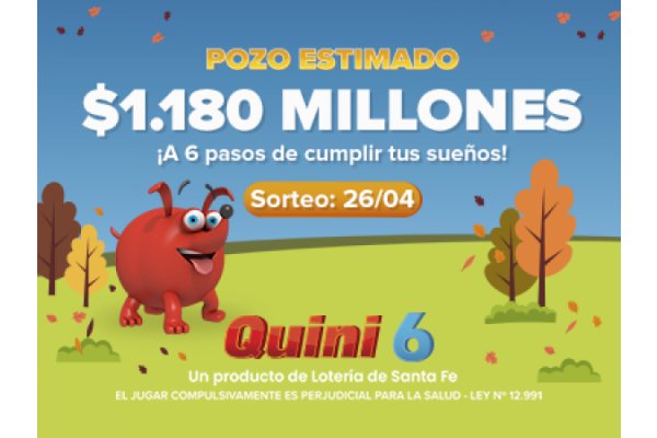 El Quini 6 quedó vacante y para el próximo sorteo se vienen $1.180 millones estimados