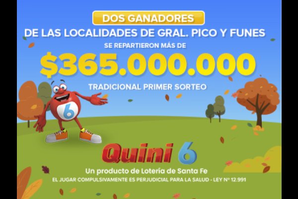 ¡Dos apostadores se repartieron más de $365 millones en el Quini 6!