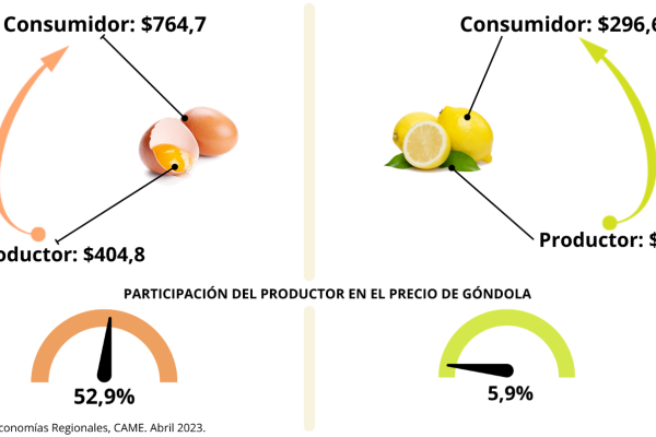 Del campo a la góndola, los precios de los agroalimentos se multiplicaron 3,9 veces en abril