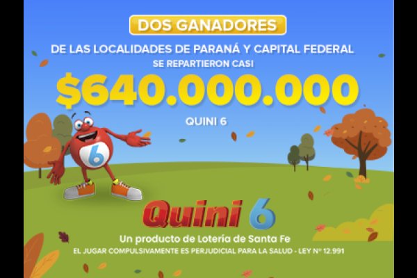 Quini 6: Dos apostadores se repartieron más de $640 millones